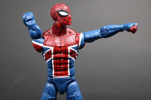 マーベルレジェンド　スパイダーUK　レビュー 可動範囲