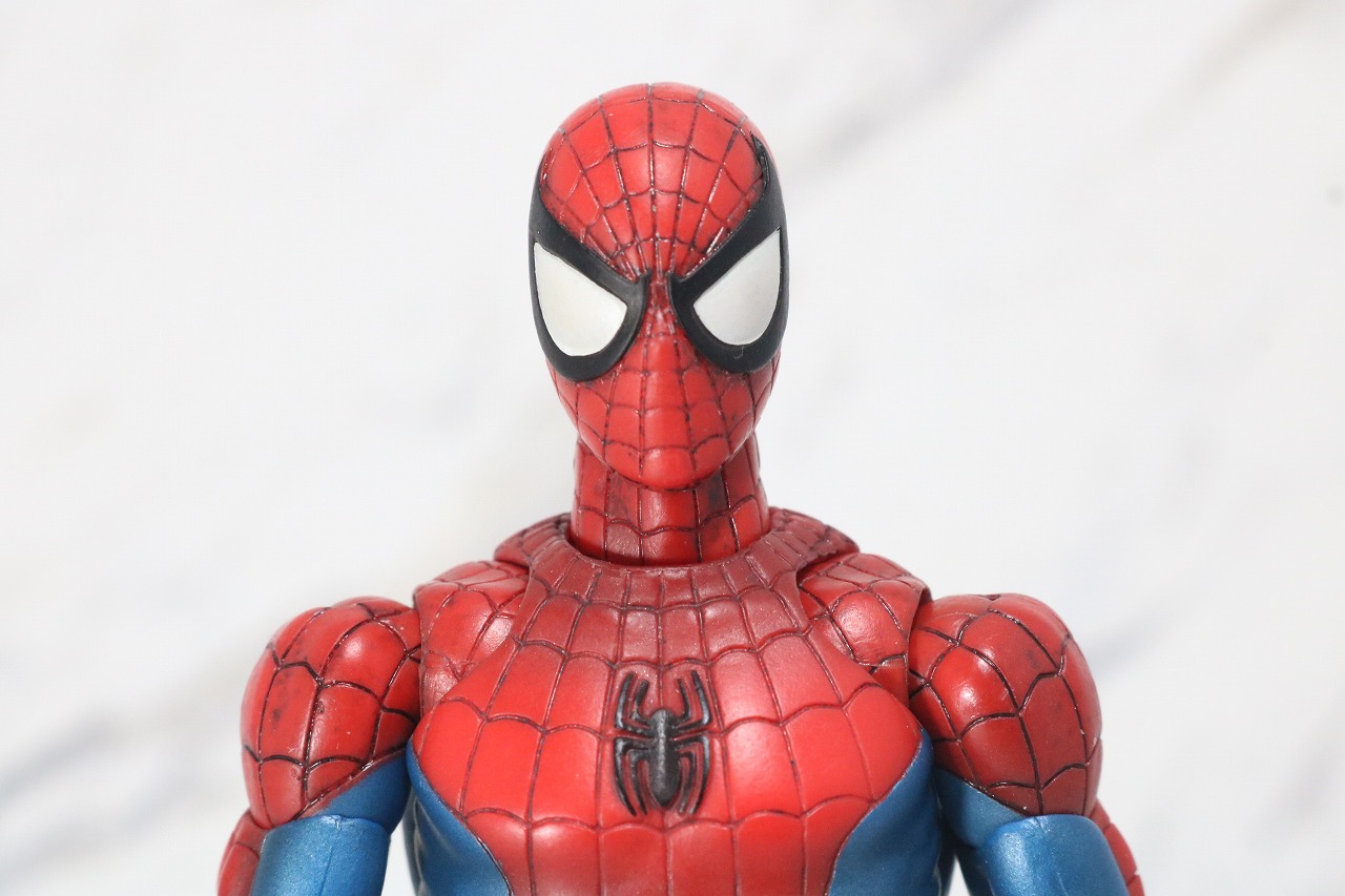 MAFEX　スパイダーマン　COMIC　コミック　Ver　レビュー　付属品　差し替え頭部