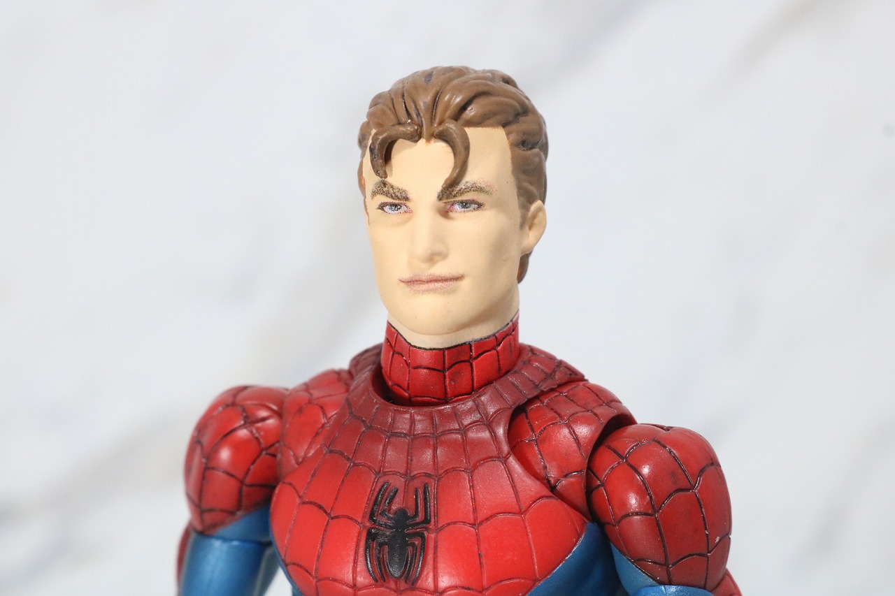 MAFEX　スパイダーマン　COMIC　コミック　Ver　レビュー　付属品　ピーター・パーカー