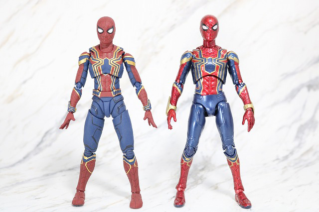 MAFEX　アイアン　スパイダーマン　レビュー　全身　S.H.フィギュアーツ　アイアンスパイダー　比較