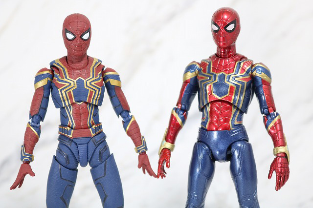 MAFEX　アイアン　スパイダーマン　レビュー　全身　S.H.フィギュアーツ　アイアンスパイダー　比較