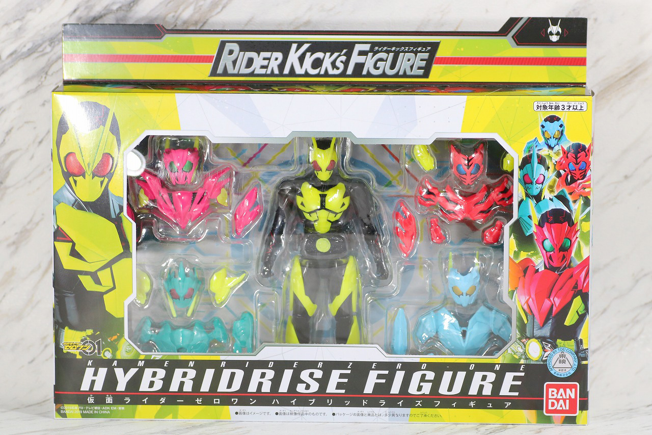 RKF　RIDER KICK'S FIGURE　仮面ライダーゼロワン　ハイブリットライズフィギュア　レビュー　ライジングホッパー　パッケージ