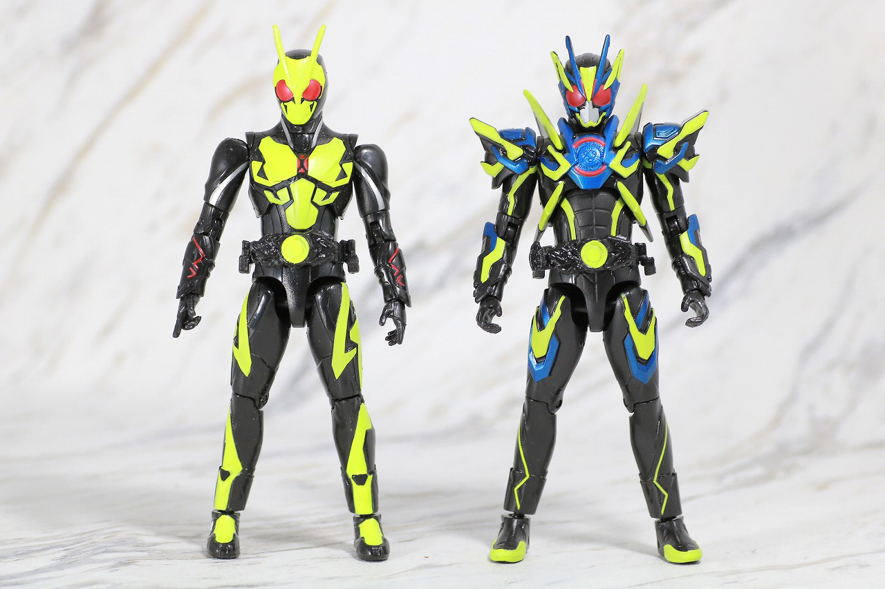 RKF　仮面ライダーゼロワン　シャイニングアサルトホッパー　レビュー　全身　ライジングホッパー　比較