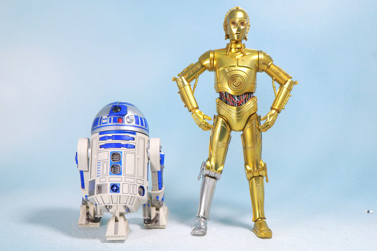 S.H.フィギュアーツ　C3-PO（A NEW HOPE）　レビュー　全身　R2-D2　比較