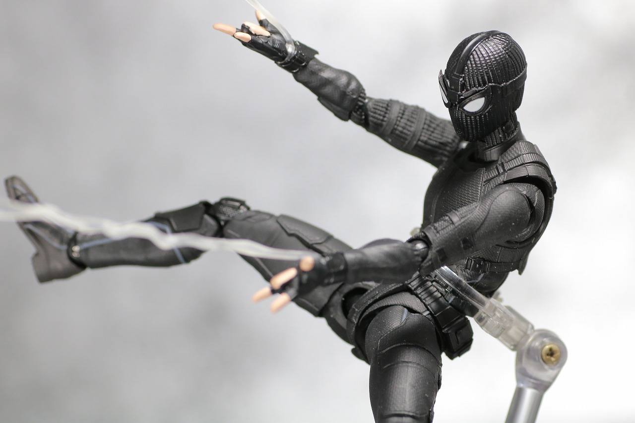 S.H.フィギュアーツ　スパイダーマン　ステルス・スーツ　レビュー　アクション