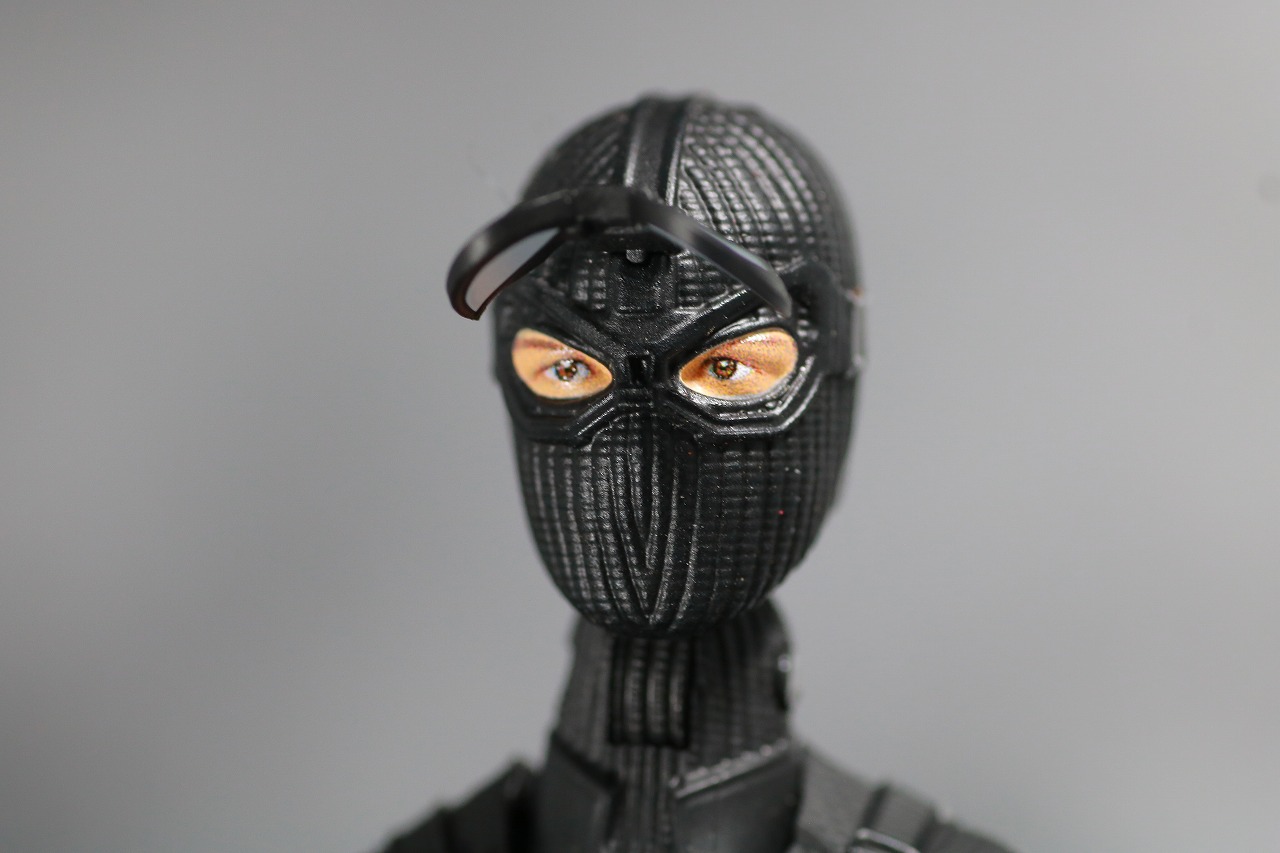 S.H.フィギュアーツ　スパイダーマン　ステルス・スーツ　レビュー　付属品　目元素顔頭部パーツ