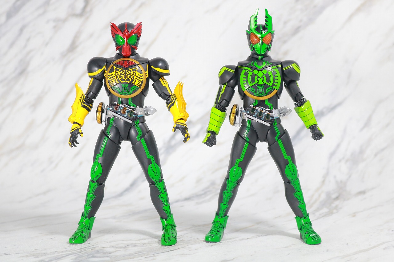 S.H.フィギュアーツ　仮面ライダーオーズ　ガタキリバコンボ　真骨彫製法　レビュー　全身　タトバコンボ　比較