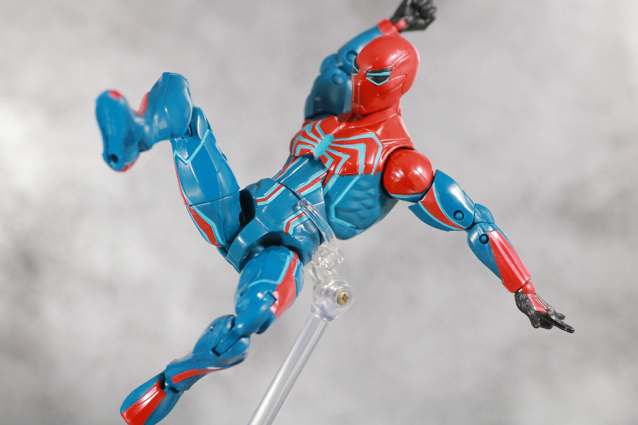 マーベルレジェンド　スパイダーマン　ベロシティスーツ　レビュー　アクション