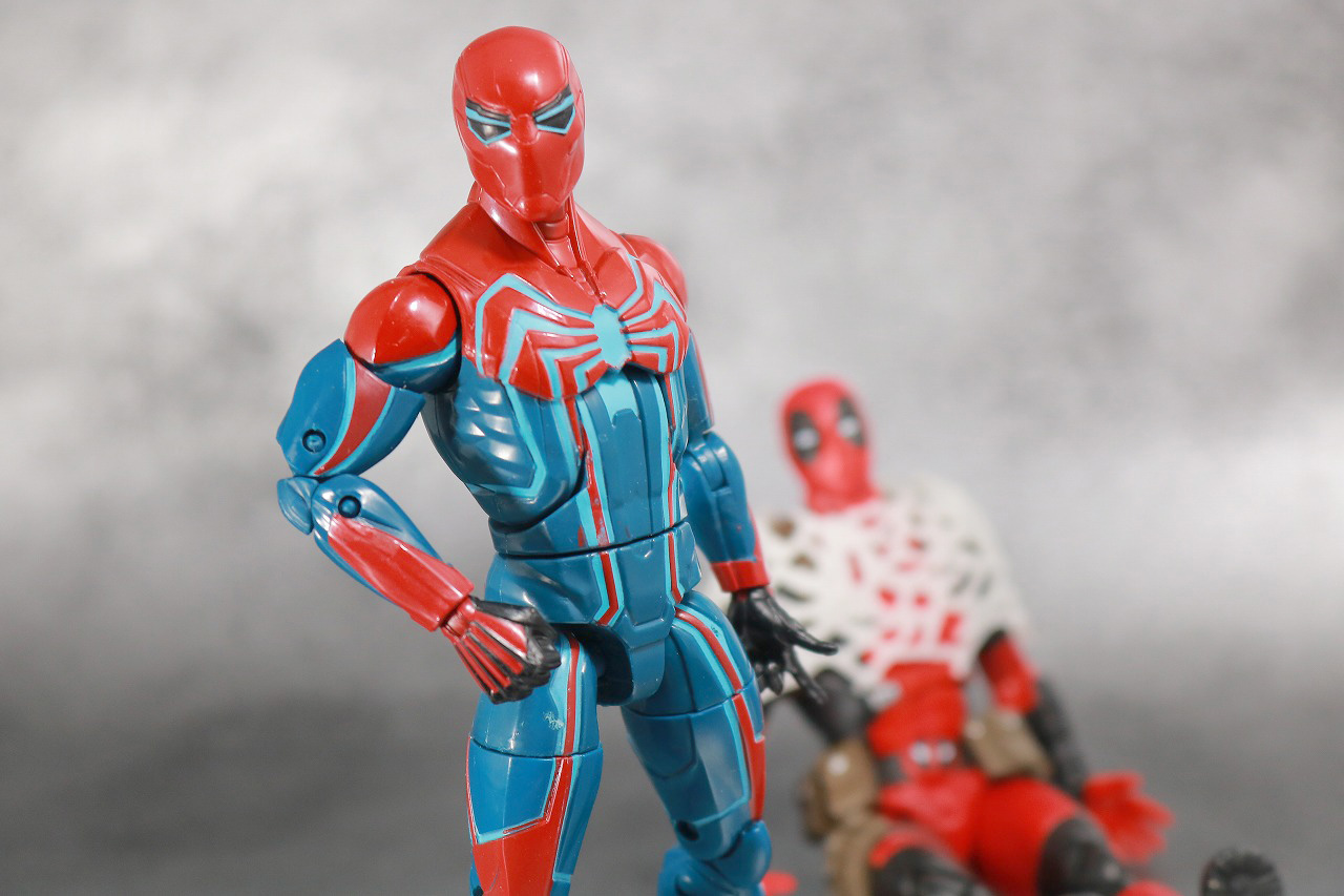 マーベルレジェンド　スパイダーマン　ベロシティスーツ　レビュー　アクション　MAFEX　デッドプール