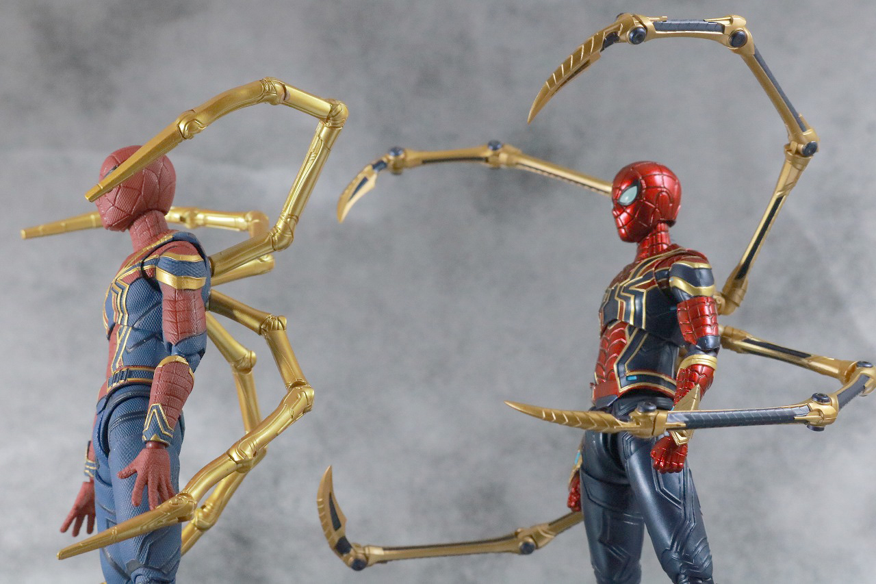 S.H.フィギュアーツ　アイアンスパイダー　FINAL BATTLE EDITION　レビュー　付属品　スパイダー・レッグ　ピンサー　インフィニティウォー版　比較