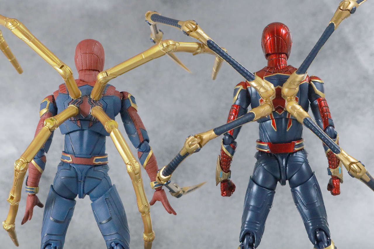 S.H.フィギュアーツ　アイアンスパイダー　FINAL BATTLE EDITION　レビュー　付属品　スパイダー・レッグ　ピンサー　インフィニティウォー版　比較