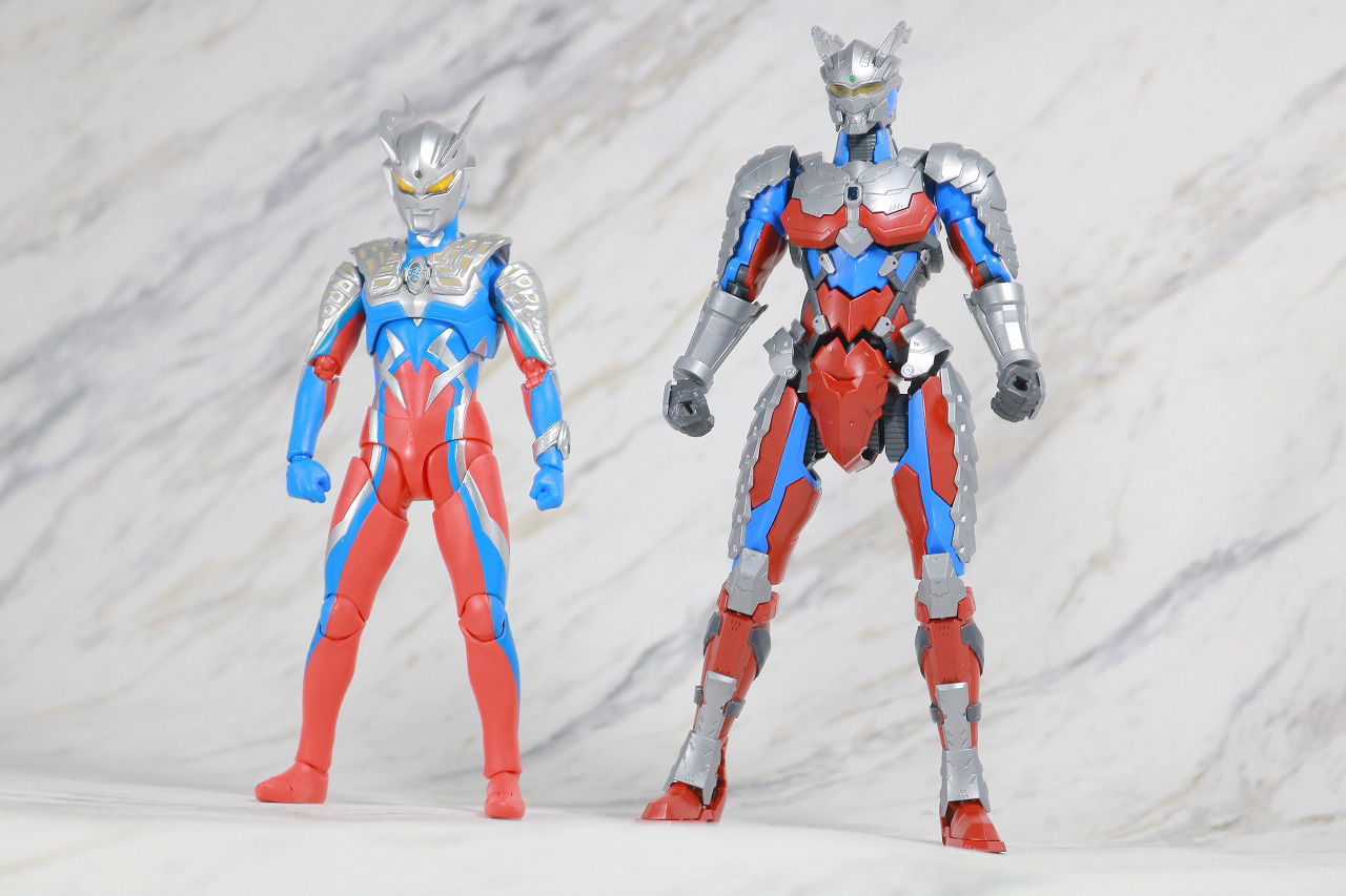 Figure-rise Standard ULTRAMAN ZERO SUIT　ウルトラマンゼロ　レビュー　全身　S.H.フィギュアーツ　ウルトラマンゼロ　比較