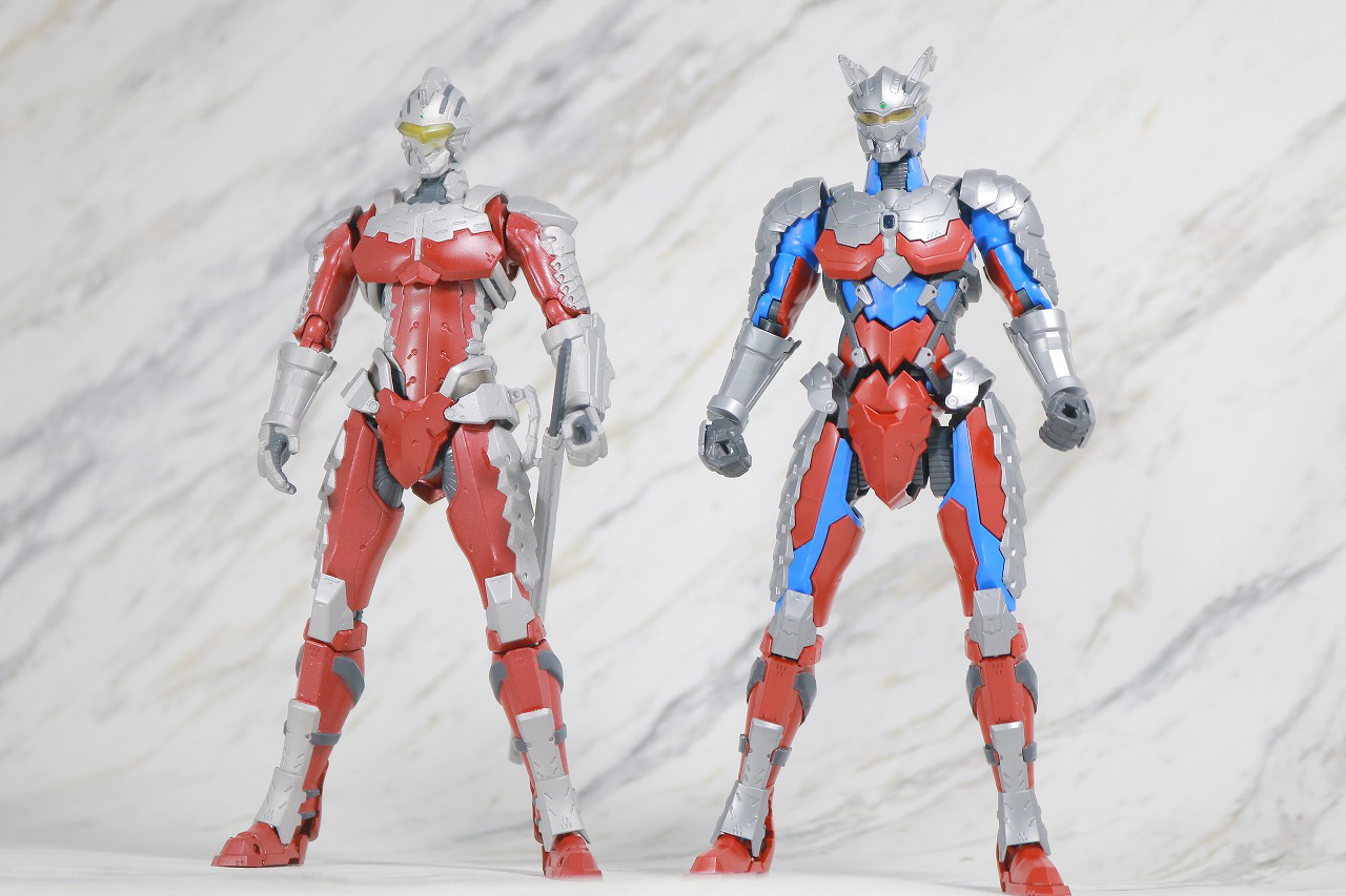 Figure-rise Standard ULTRAMAN ZERO SUIT　ウルトラマンゼロ　レビュー　全身　S.H.フィギュアーツ×ULTRA-ACT ULTRAMAN SUIT Ver.7.2　比較