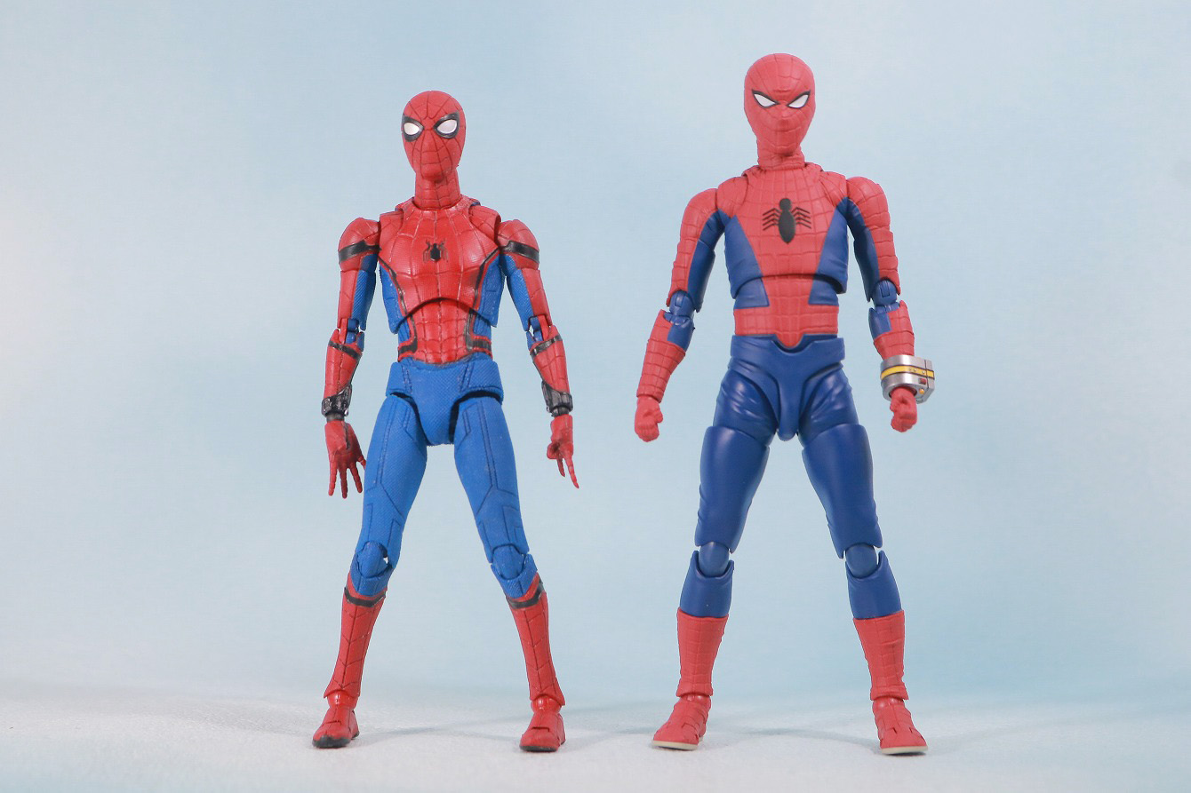 S.H.フィギュアーツ　スパイダーマン　東映版　レビュー　全身　MAFEX スパイダーマン　ホームカミング　比較