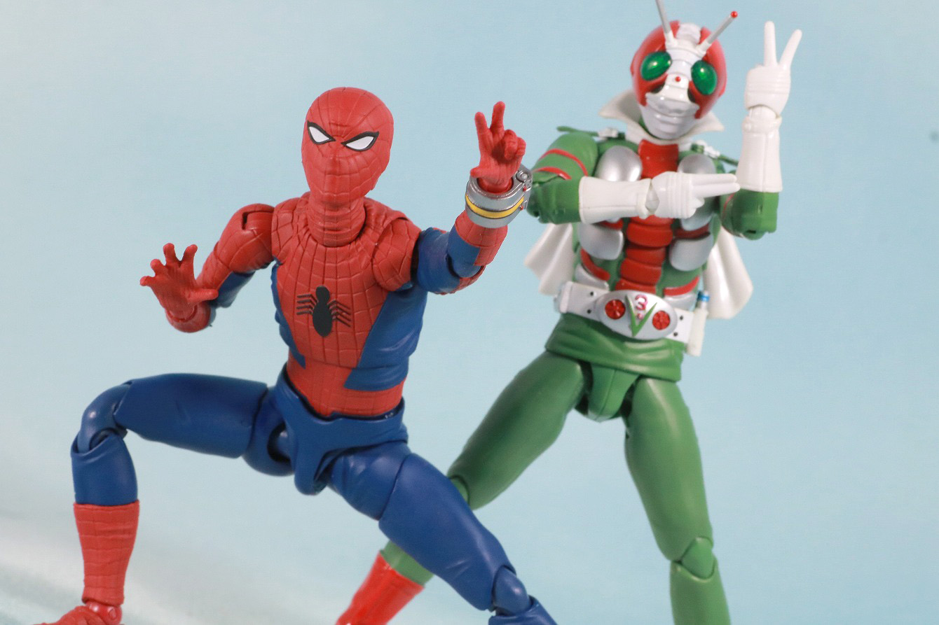 S.H.フィギュアーツ　スパイダーマン　東映版　レビュー　アクション　仮面ライダーV3