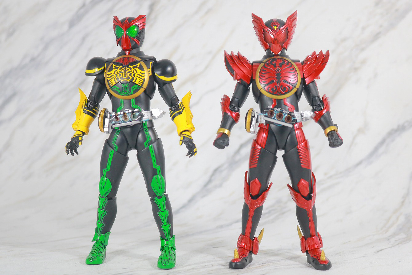 S.H.フィギュアーツ　仮面ライダーオーズ　タジャドルコンボ　真骨彫製法　レビュー　全身　タトバコンボ　比較