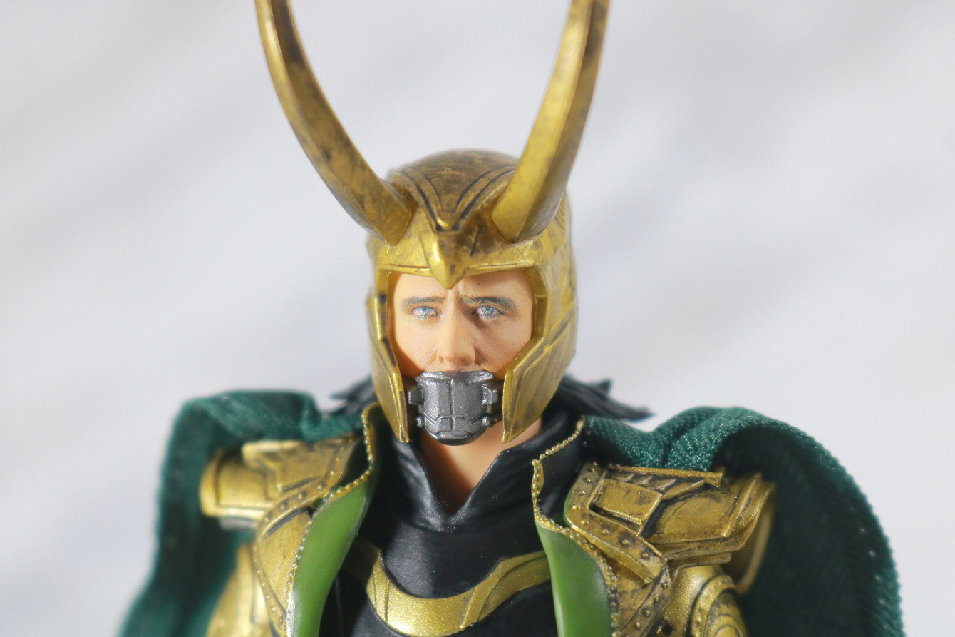 S.H.フィギュアーツ　ロキ（アベンジャーズ）　レビュー　付属品　兜ヘッド　さるぐつわフェイス