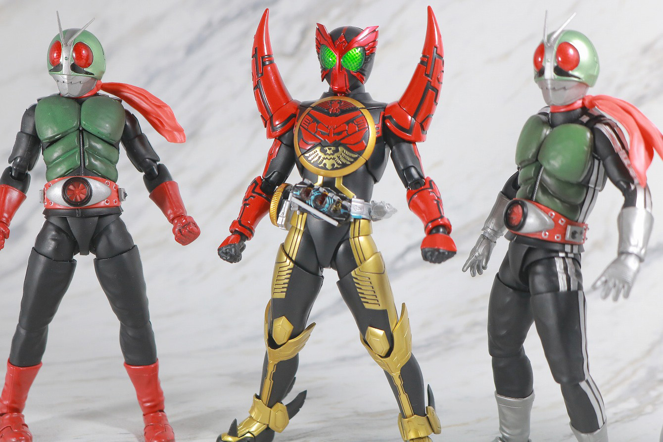 S.H.フィギュアーツ　仮面ライダーオーズ　タマシーコンボ　真骨彫製法　レビュー　アクション　仮面ライダー新1号　新2号