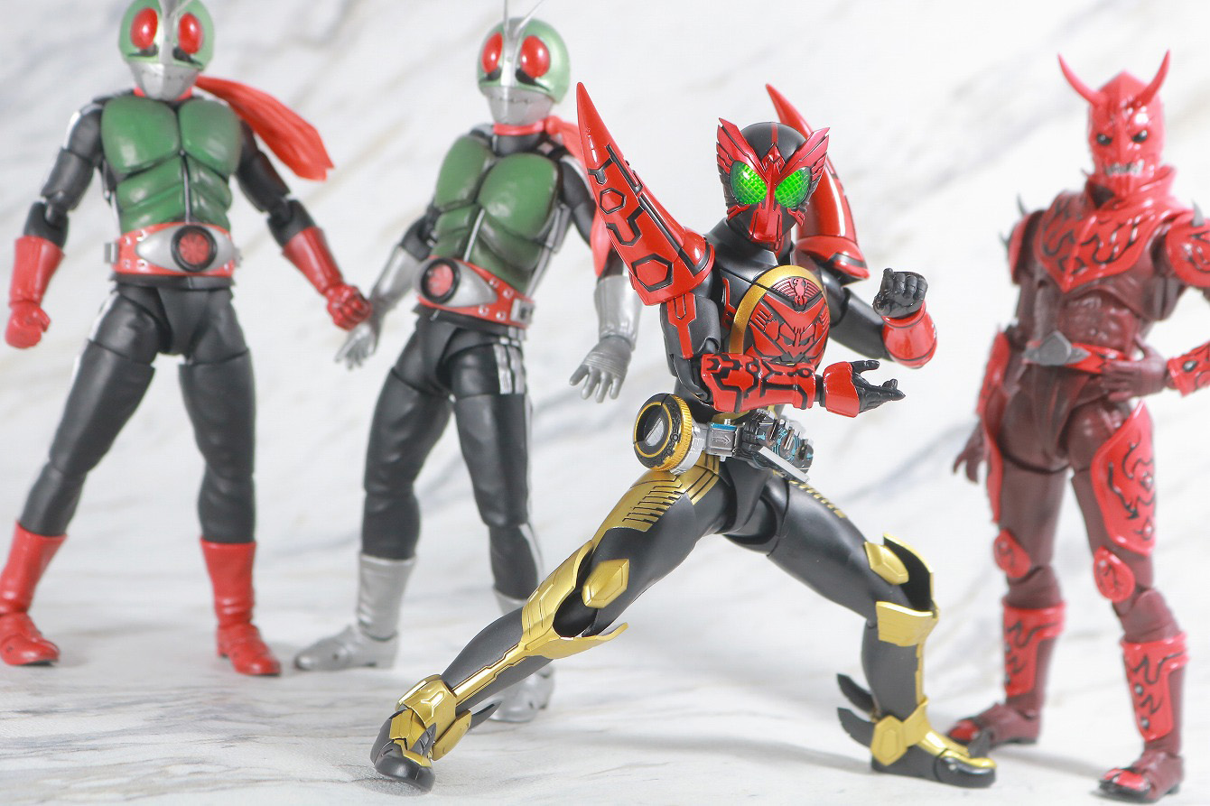 S.H.フィギュアーツ　仮面ライダーオーズ　タマシーコンボ　真骨彫製法　レビュー　アクション　新1号　新2号　モモタロス