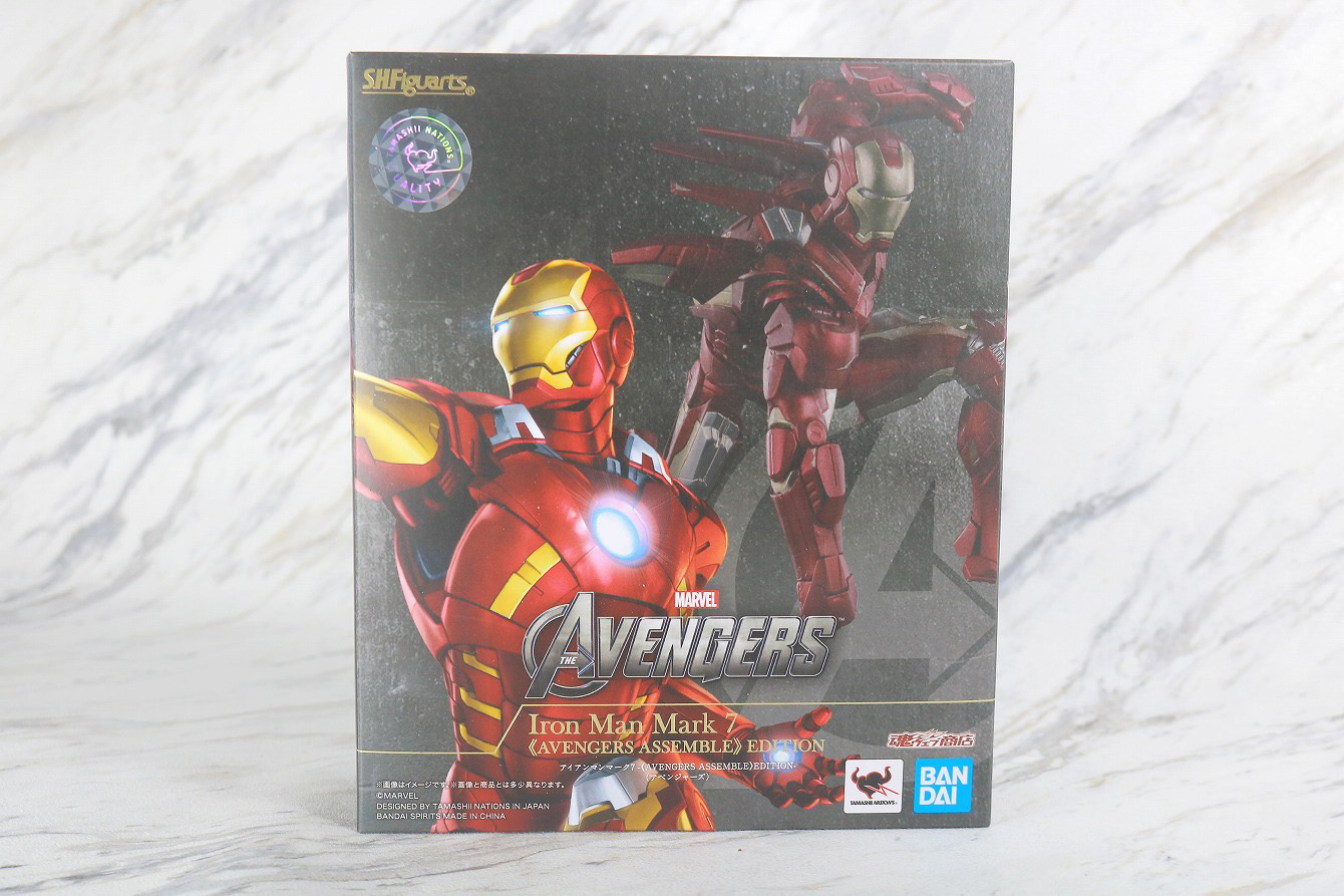 S.H.フィギュアーツ　アイアンマン　マーク7　AVENGERS ASSEMBLE EDITION　レビュー　パッケージ