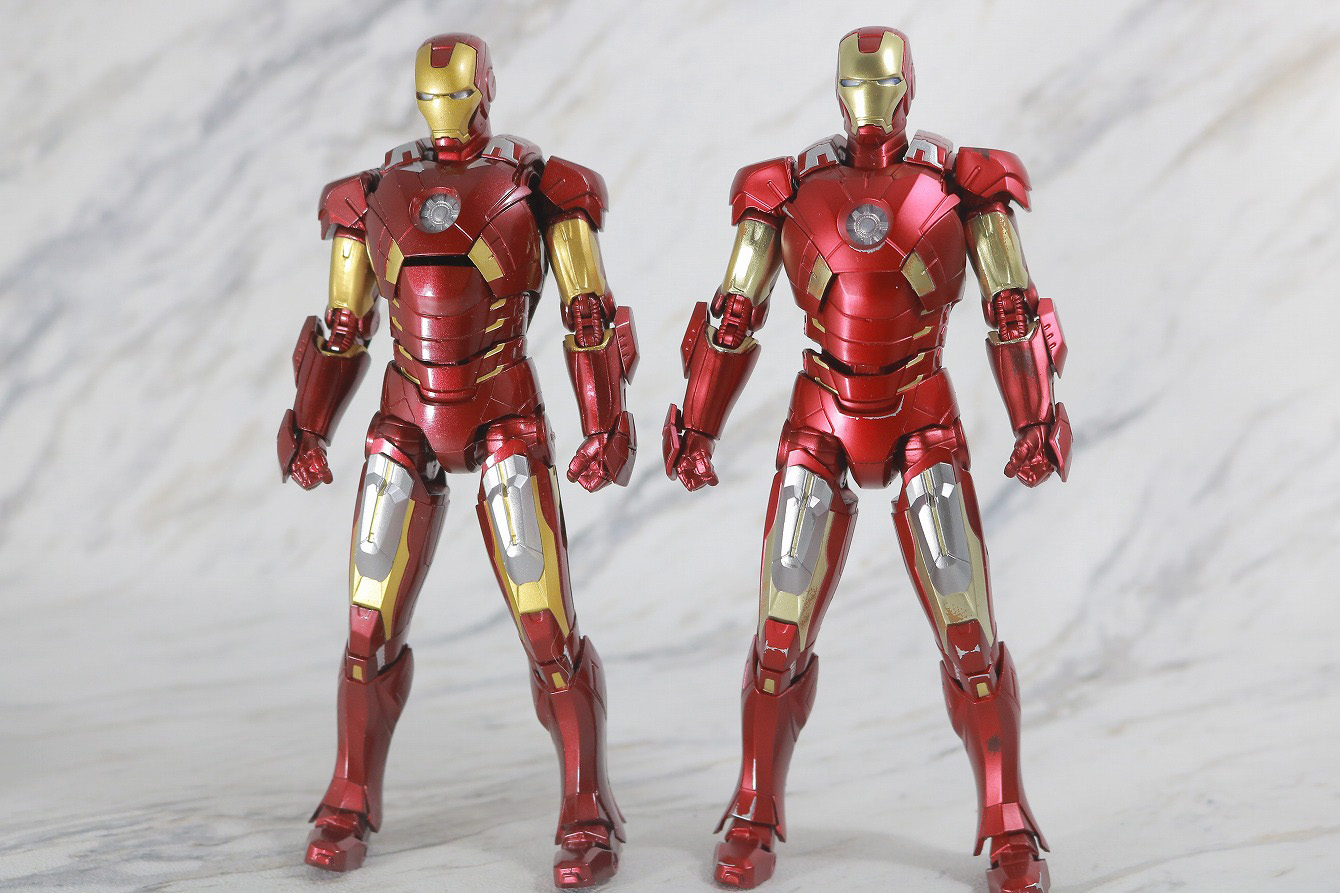 S.H.フィギュアーツ　アイアンマン　マーク7　AVENGERS ASSEMBLE EDITION　レビュー　本体　比較