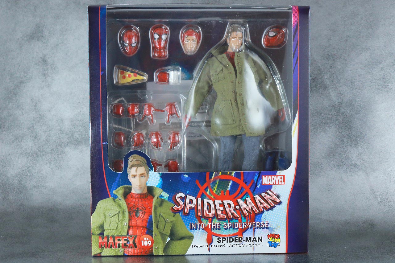 MAFEX　スパイダーマン　ピーター・B・パーカー　レビュー　パッケージ