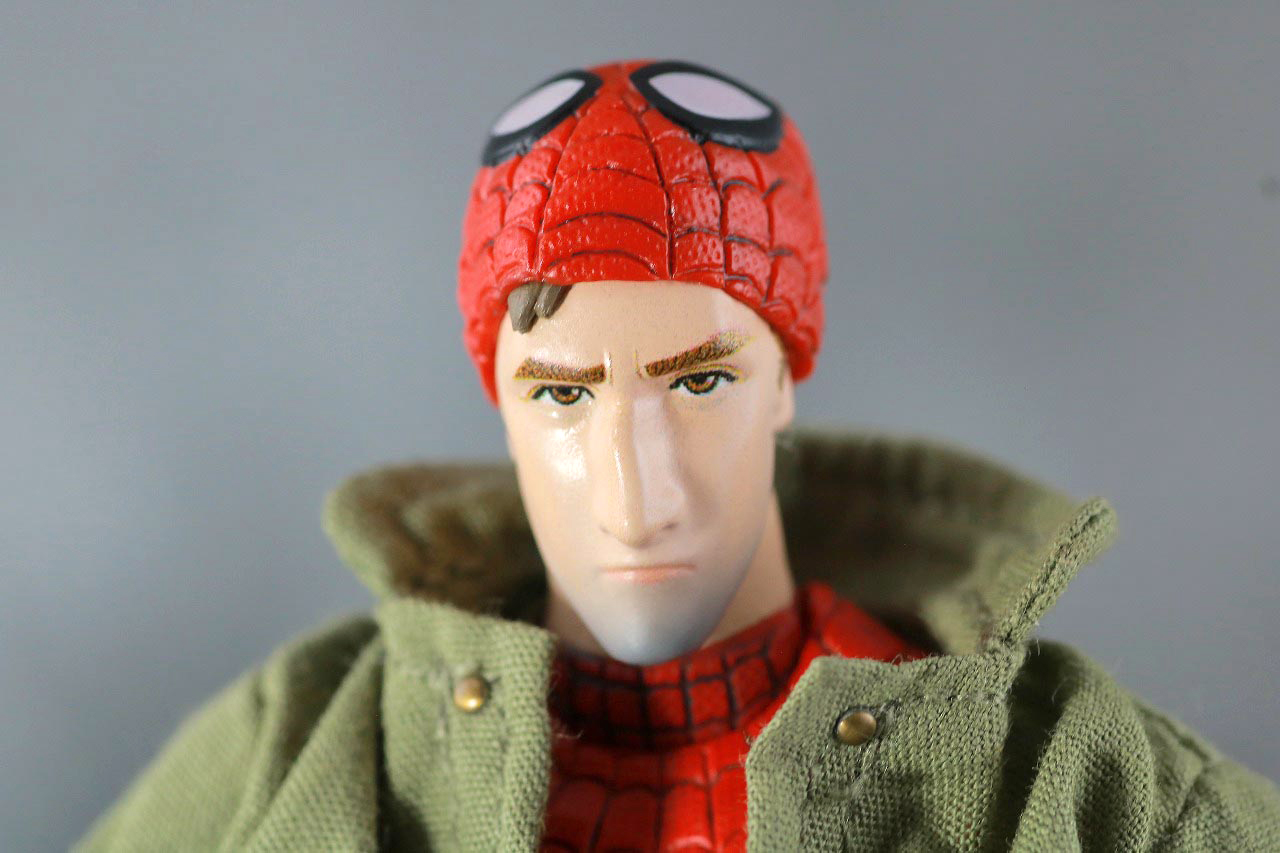 MAFEX　スパイダーマン　ピーター・B・パーカー　レビュー　付属品　差し替えBパーカーヘッド