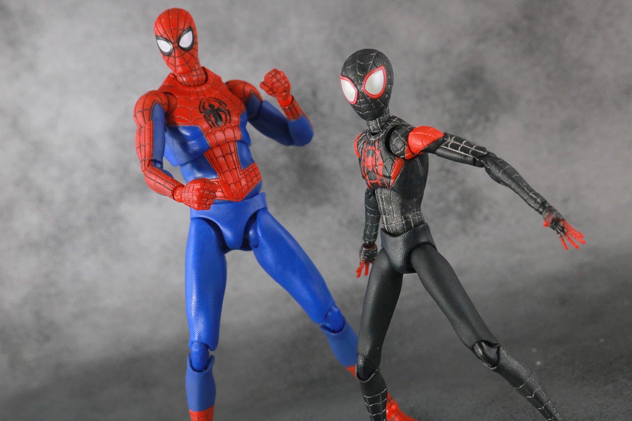 MAFEX　スパイダーマン　ピーター・B・パーカー　レビュー　アクション　マイルス・モラレス