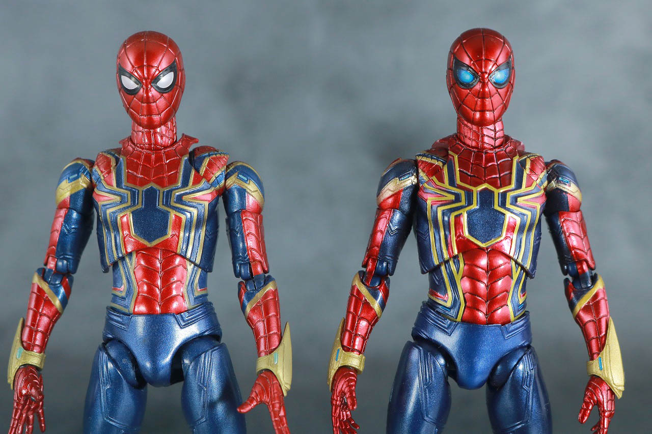 MAFEX アイアン・スパイダー　アベンジャーズ／エンドゲーム　レビュー　本体　インフィニティウォー版　比較