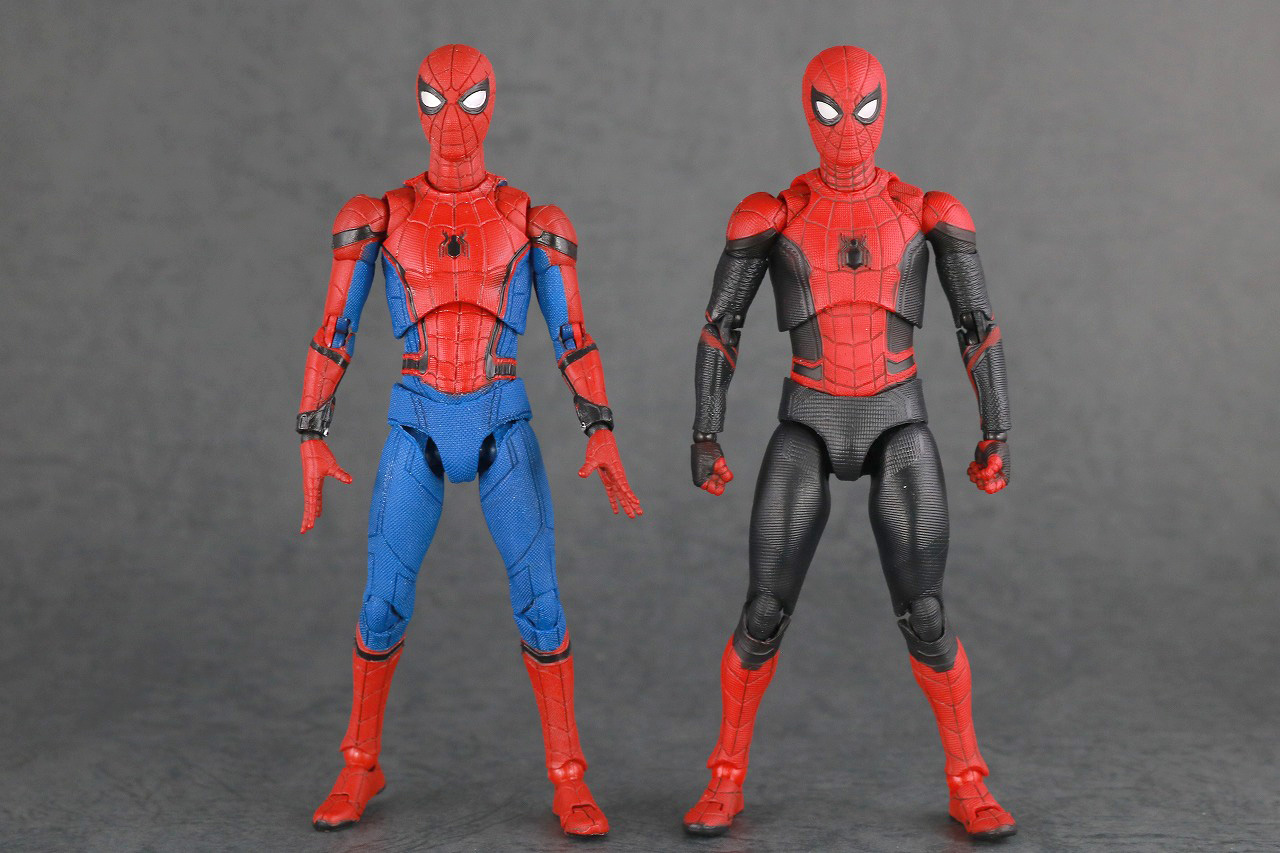 MAFEX　マフェックス　スパイダーマン　アップグレードスーツ　レビュー　本体　ホームカミング　比較