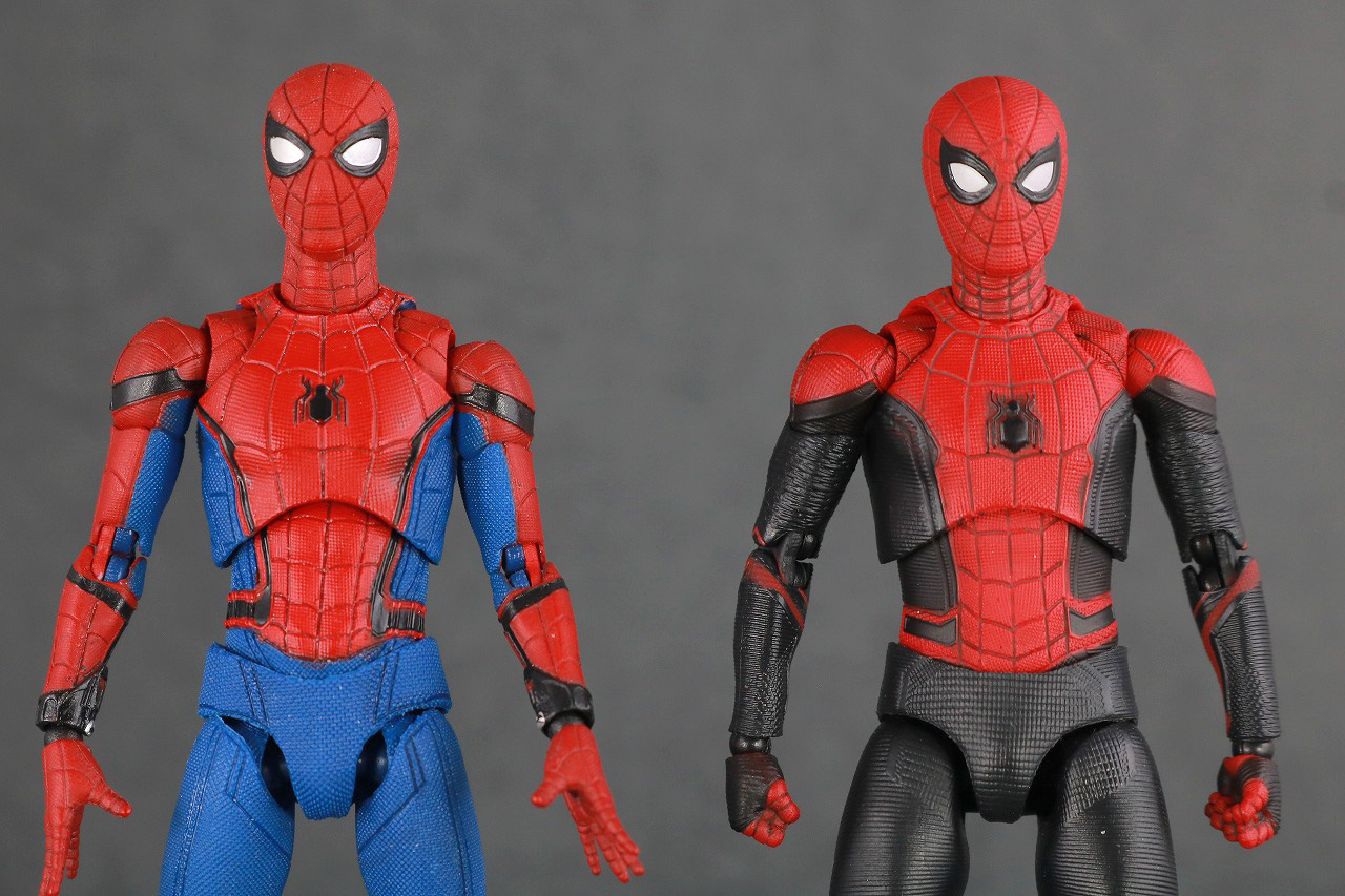 MAFEX　マフェックス　スパイダーマン　アップグレードスーツ　レビュー　本体　ホームカミング　比較