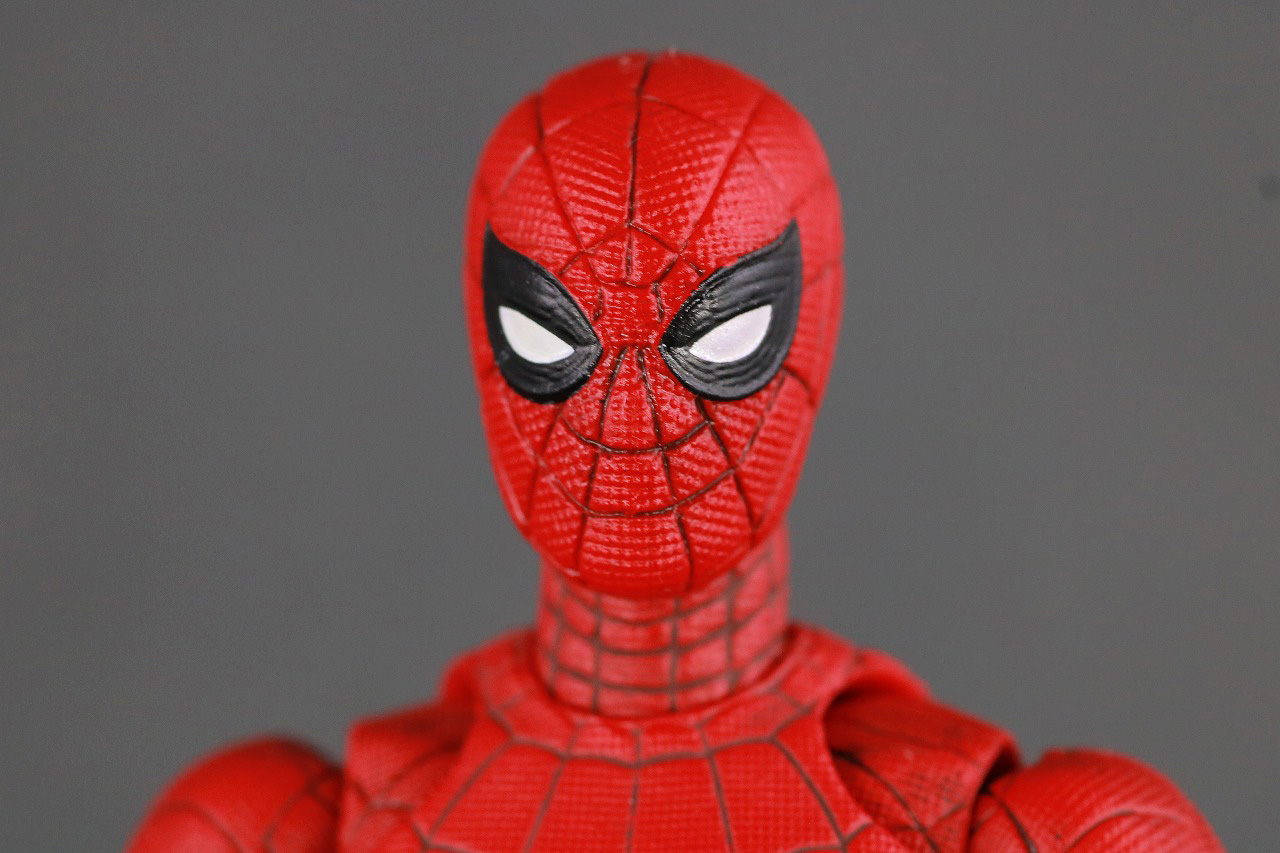 MAFEX　マフェックス　スパイダーマン　アップグレードスーツ　レビュー　付属品　睨み顔