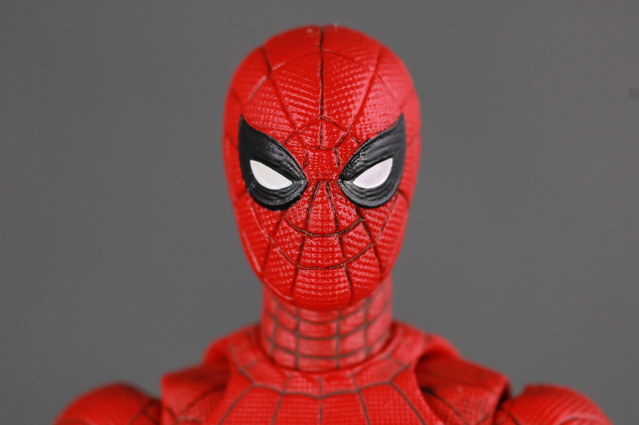 MAFEX　マフェックス　スパイダーマン　アップグレードスーツ　レビュー　付属品　睨み顔