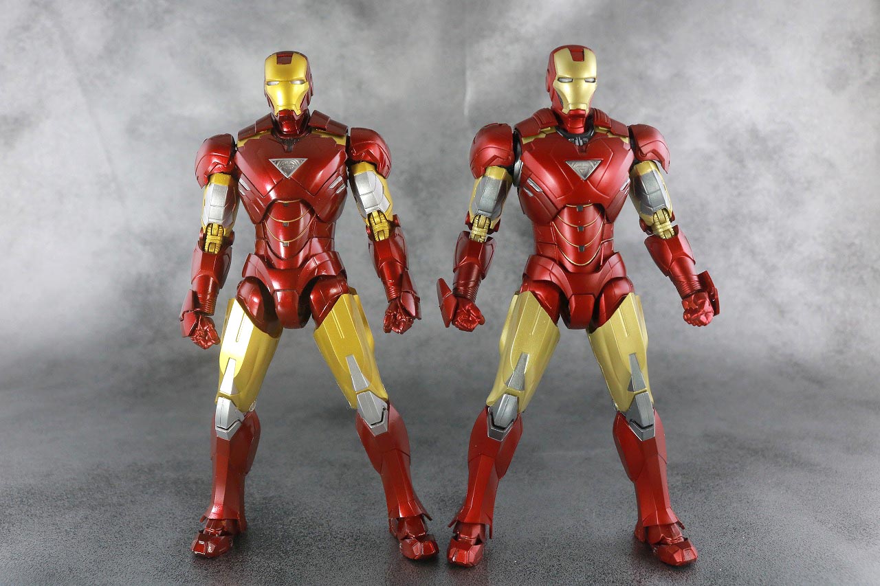 S.H.フィギュアーツ　アイアンマン マーク6　BATTLE DAMAGE EDITION　アベンジャーズ　レビュー　本体　比較