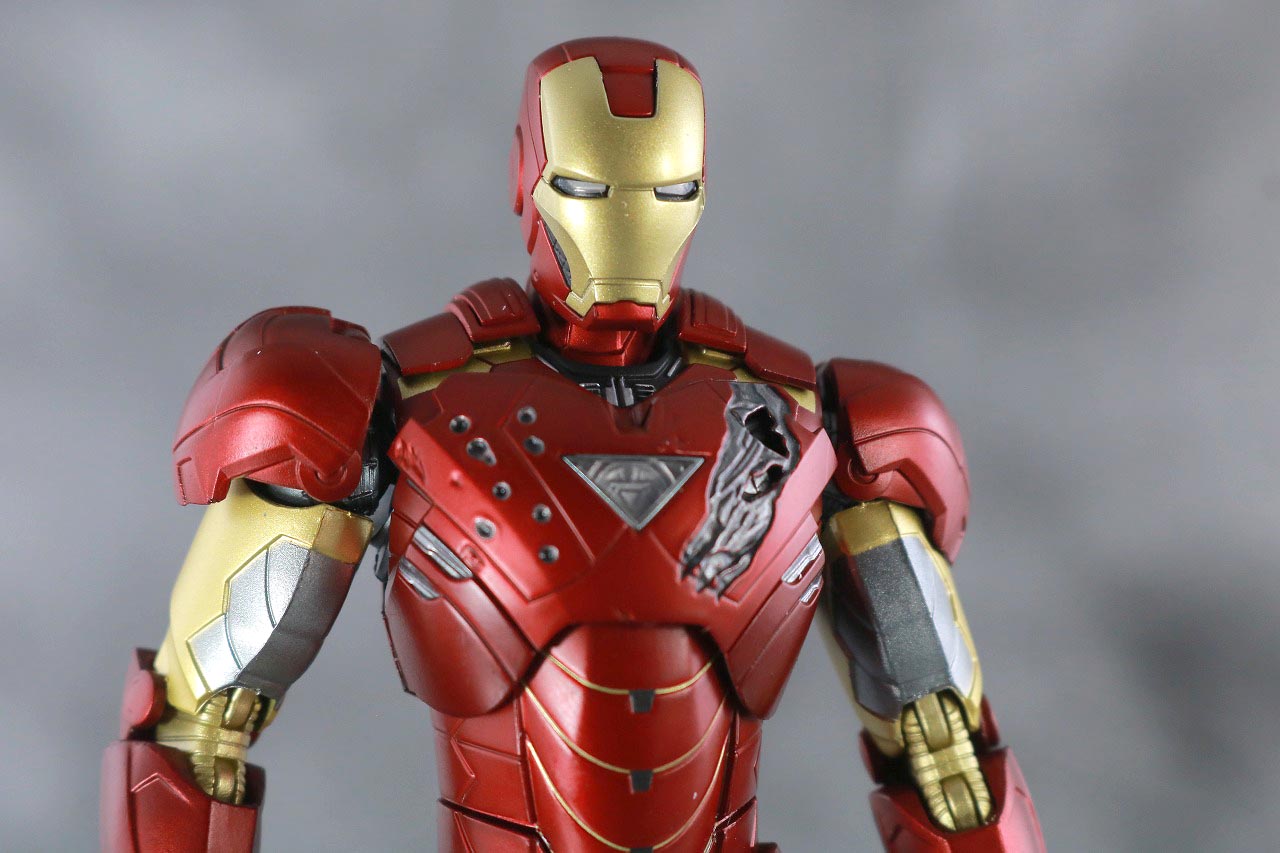 S.H.フィギュアーツ　アイアンマン マーク6　BATTLE DAMAGE EDITION　アベンジャーズ　レビュー　付属品　ダメージ　マスク