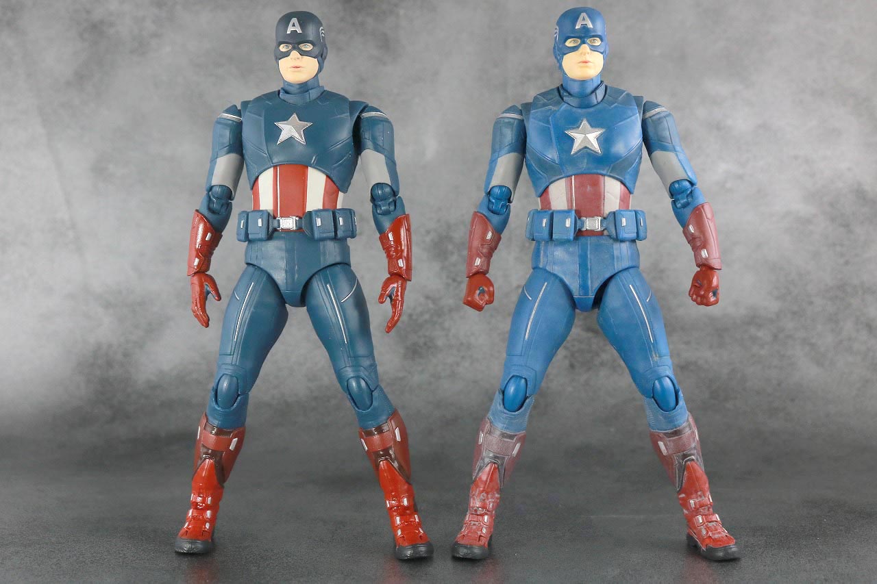 S.H.フィギュアーツ　キャプテンアメリカ　AVENGERS ASSEMBLE　EDITION　レビュー　本体　比較　CAP VS CAP