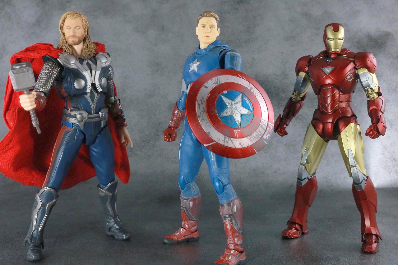 S.H.フィギュアーツ　キャプテンアメリカ　AVENGERS ASSEMBLE　EDITION　レビュー　アクション　アイアンマン マーク6　ソー