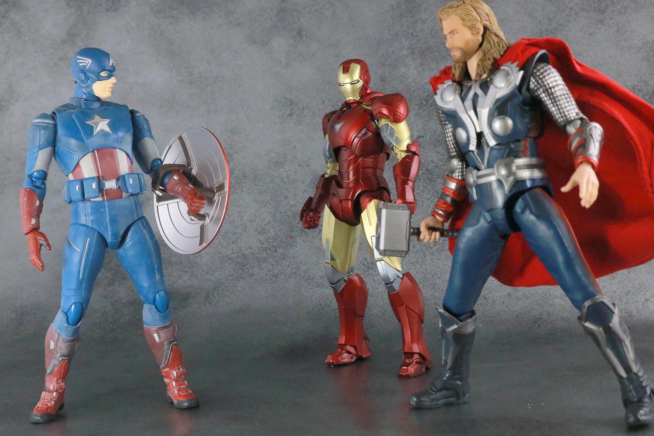 S.H.フィギュアーツ　キャプテンアメリカ　AVENGERS ASSEMBLE　EDITION　レビュー　アクション　アイアンマン マーク6　ソー