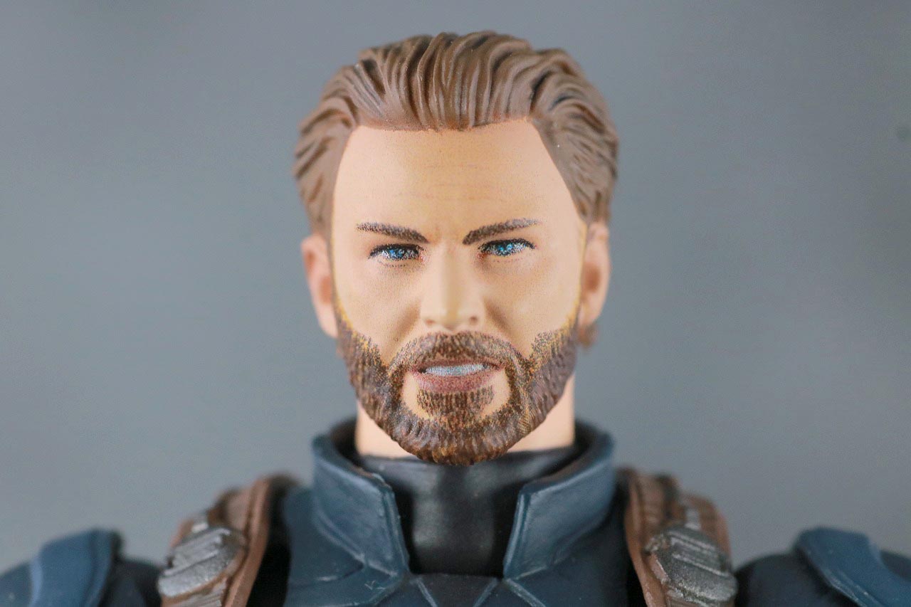 MAFEX　キャプテンアメリカ　アベンジャーズ　インフィニティウォー　レビュー　付属品　食いしばりヘッド