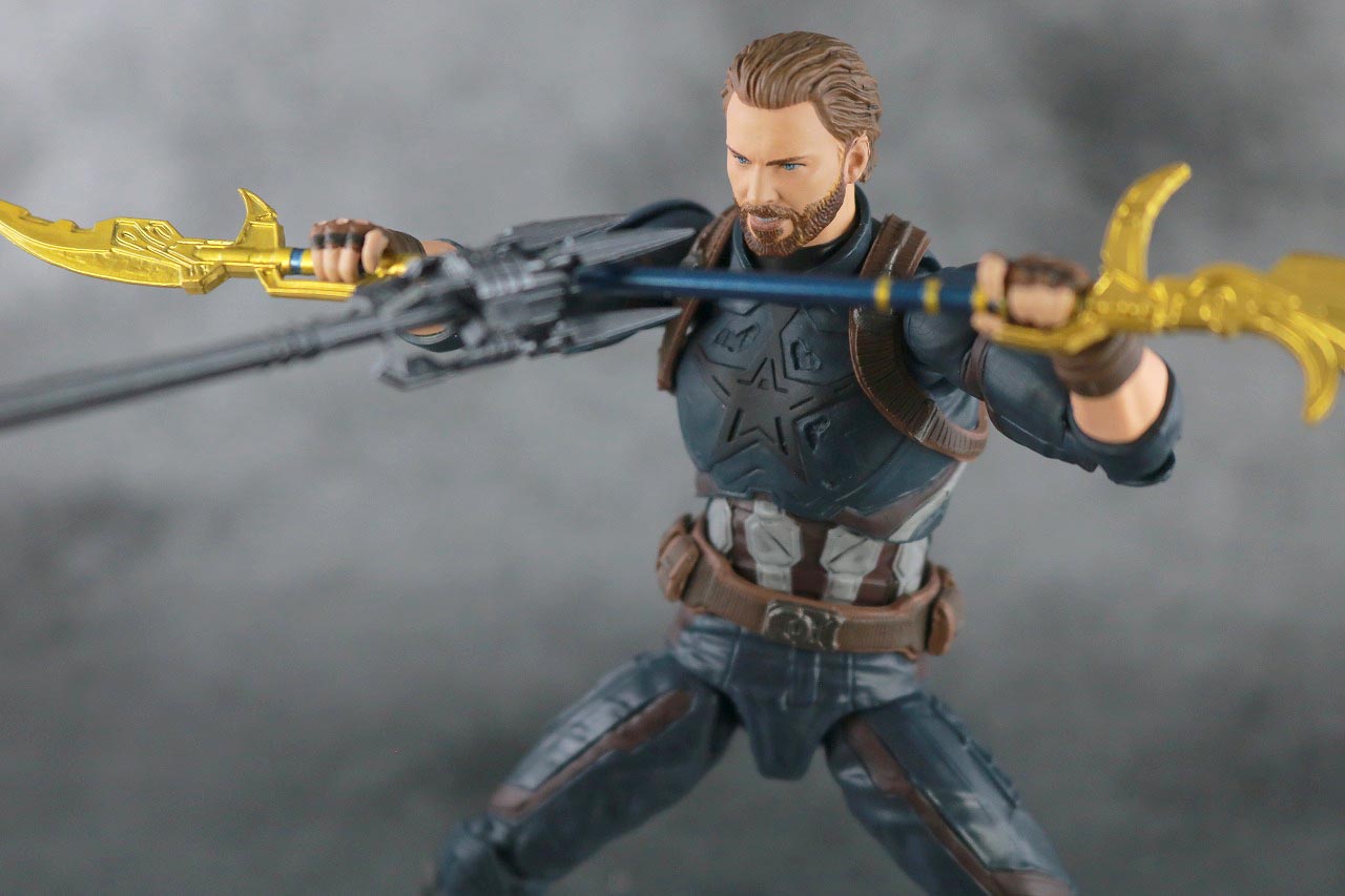 MAFEX　キャプテンアメリカ　アベンジャーズ　インフィニティウォー　レビュー　アクション