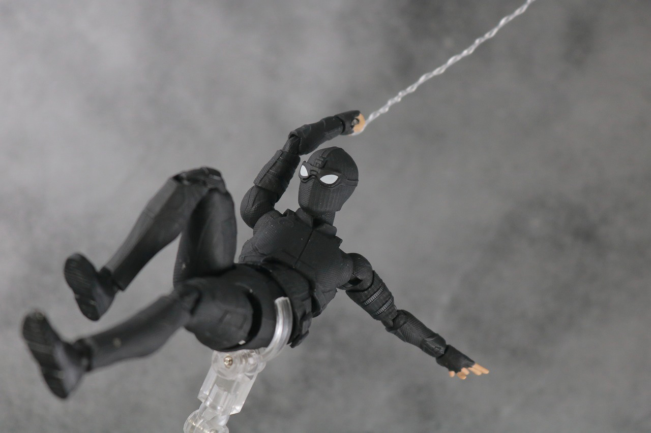 MAFEX　スパイダーマン　ステルス・スーツ　レビュー　アクション