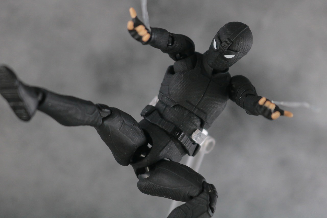 MAFEX　スパイダーマン　ステルス・スーツ　レビュー　アクション