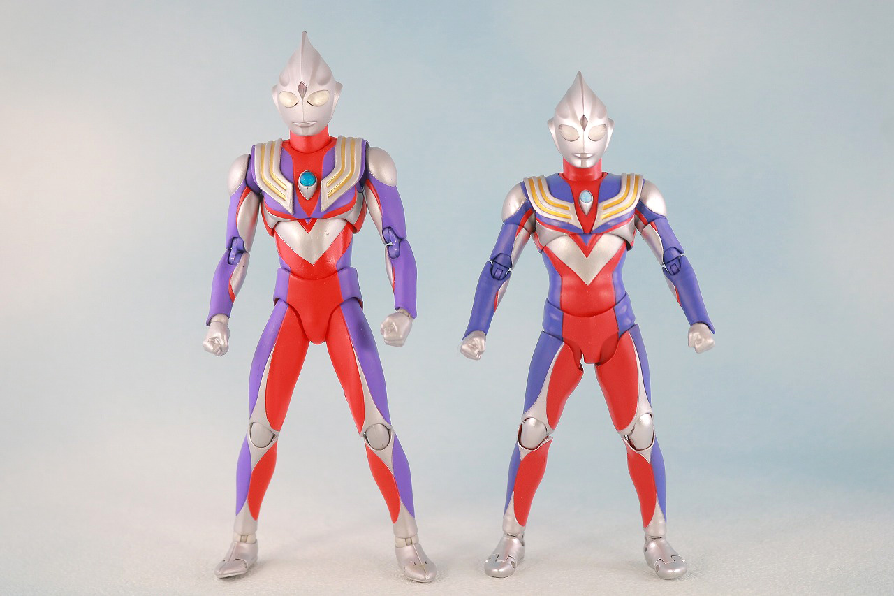 S.H.フィギュアーツ　ウルトラマンティガ マルチタイプ　真骨彫製法　レビュー　本体　ULTRA-ACT　比較