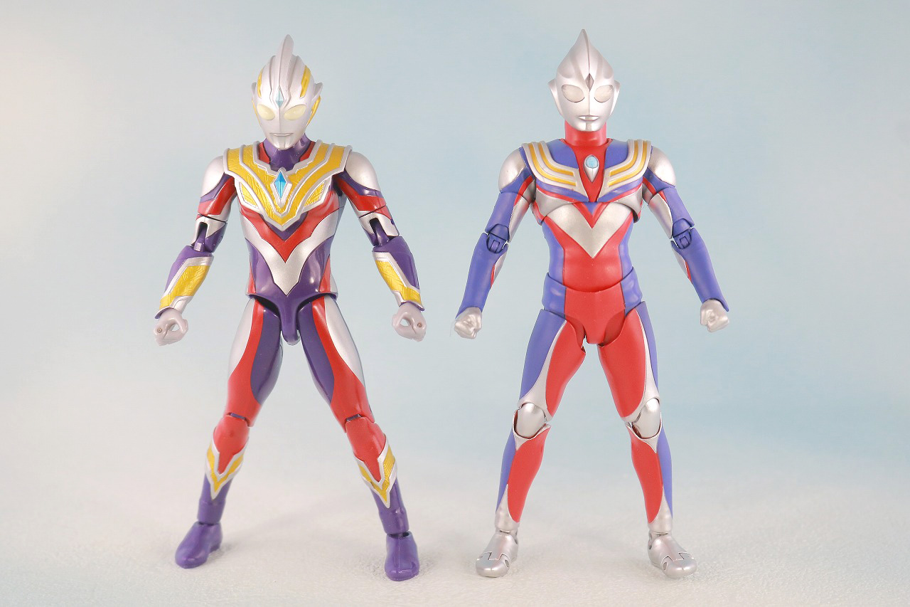 S.H.フィギュアーツ　ウルトラマンティガ マルチタイプ　真骨彫製法　レビュー　本体　ウルトラアクションフィギュア　ウルトラマントリガー　比較