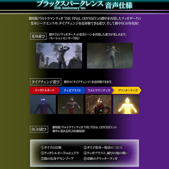 ウルトラレプリカ ブラックスパークレンス 25th Anniversary ver. ＆ スパークレンス カミーラVer.