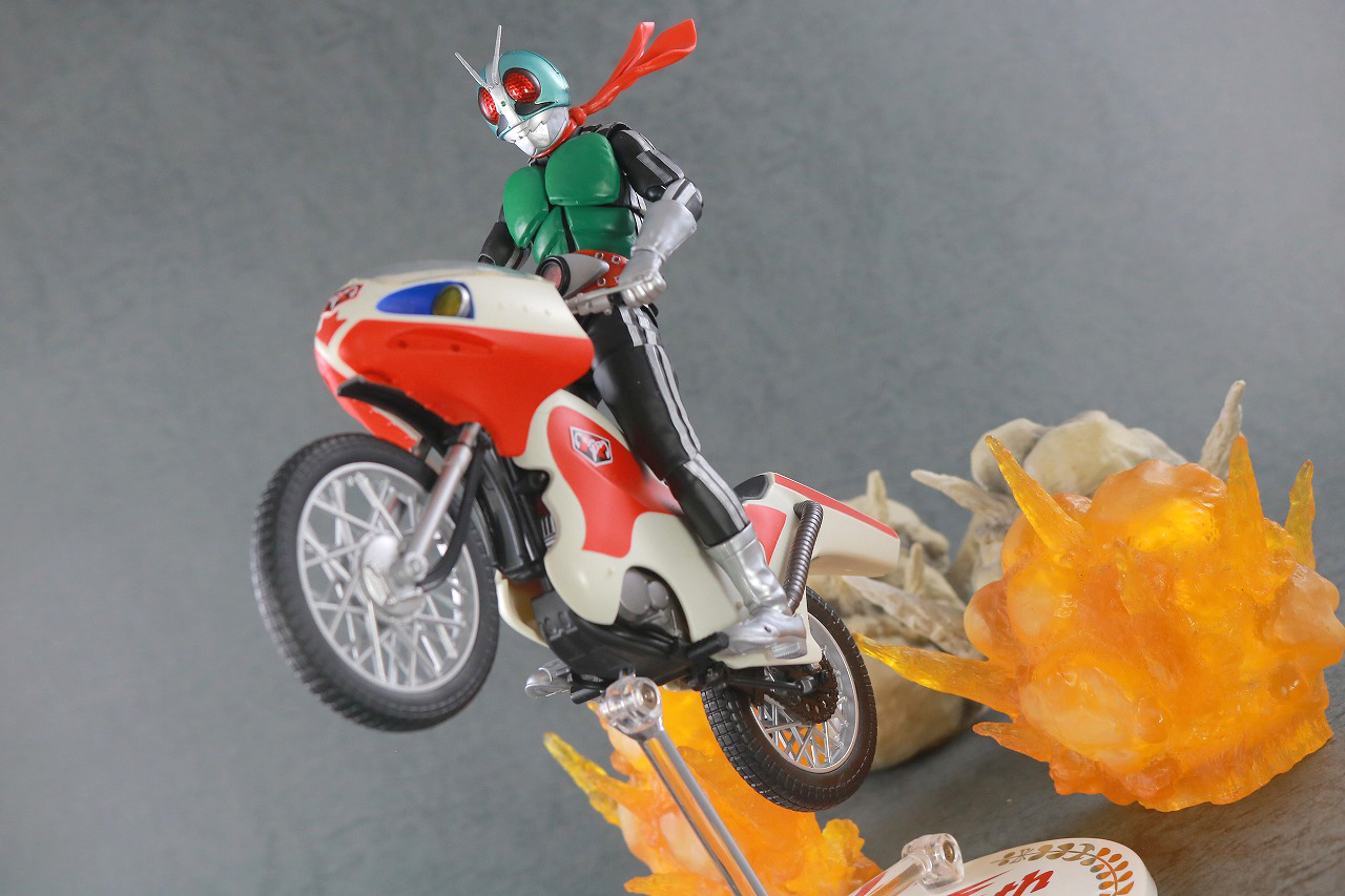 S.H.フィギュアーツ　仮面ライダー新1号 50th Anniversary Ver.　真骨彫製法　レビュー　アクション　新サイクロン号