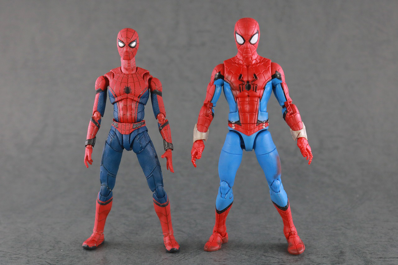 マーベルレジェンド　ゾンビ・ハンター・スパイディ　スパイダーマン　レビュー　本体　S.H.フィギュアーツ　比較