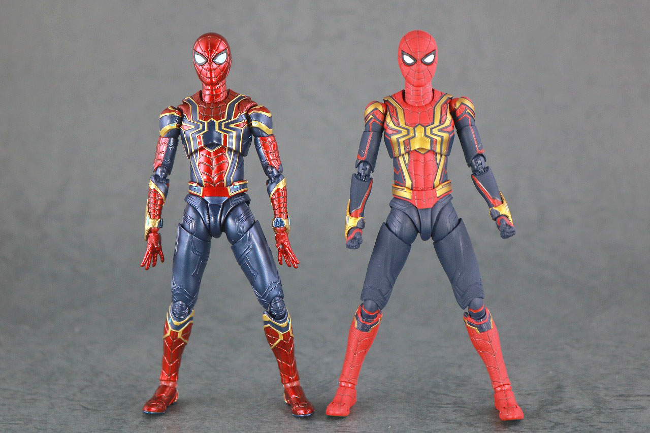 S.H.フィギュアーツ　スパイダーマン インテグレーテッドスーツ　レビュー　本体　アイアンスパイダー　比較