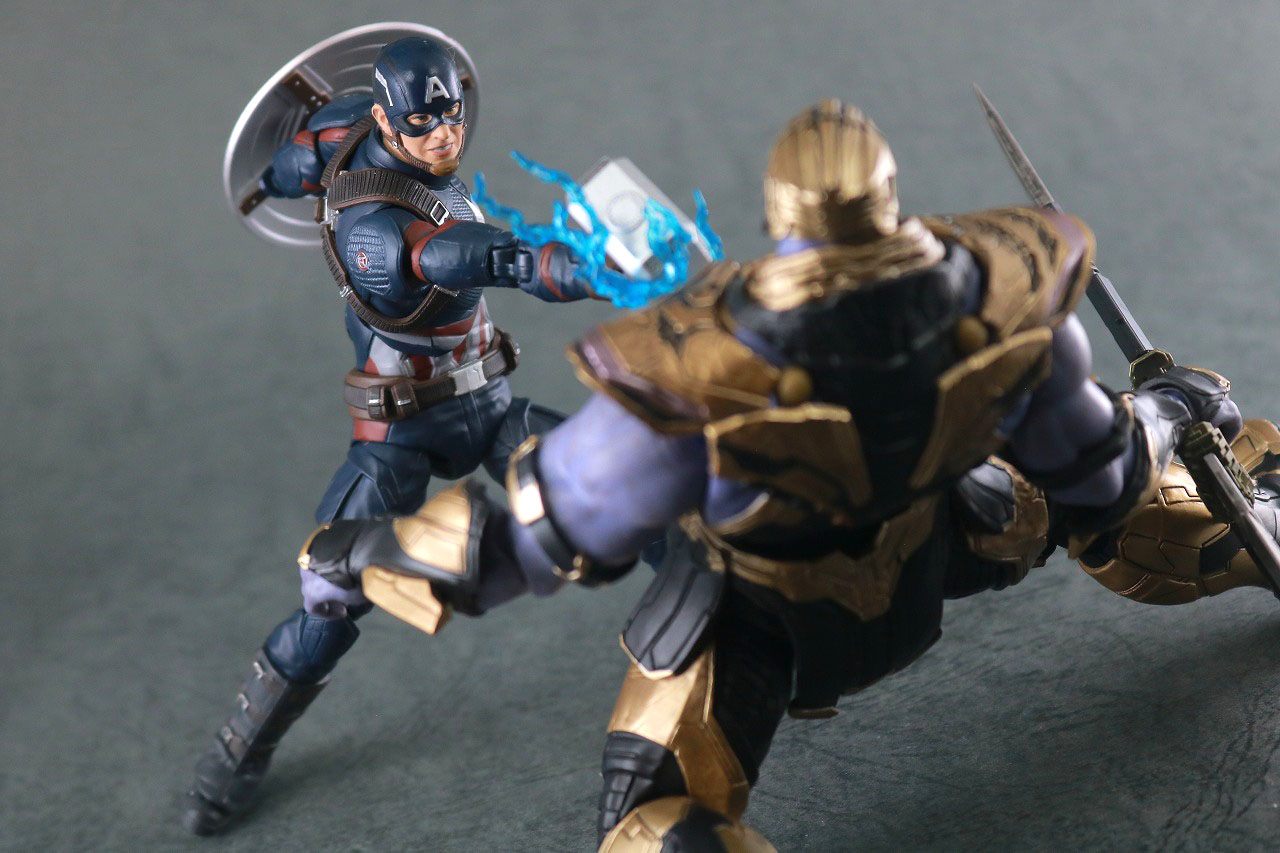 MAFEX　マフェックス　キャプテンアメリカ　アベンジャーズ　エンドゲーム　レビュー　アクション　サノス