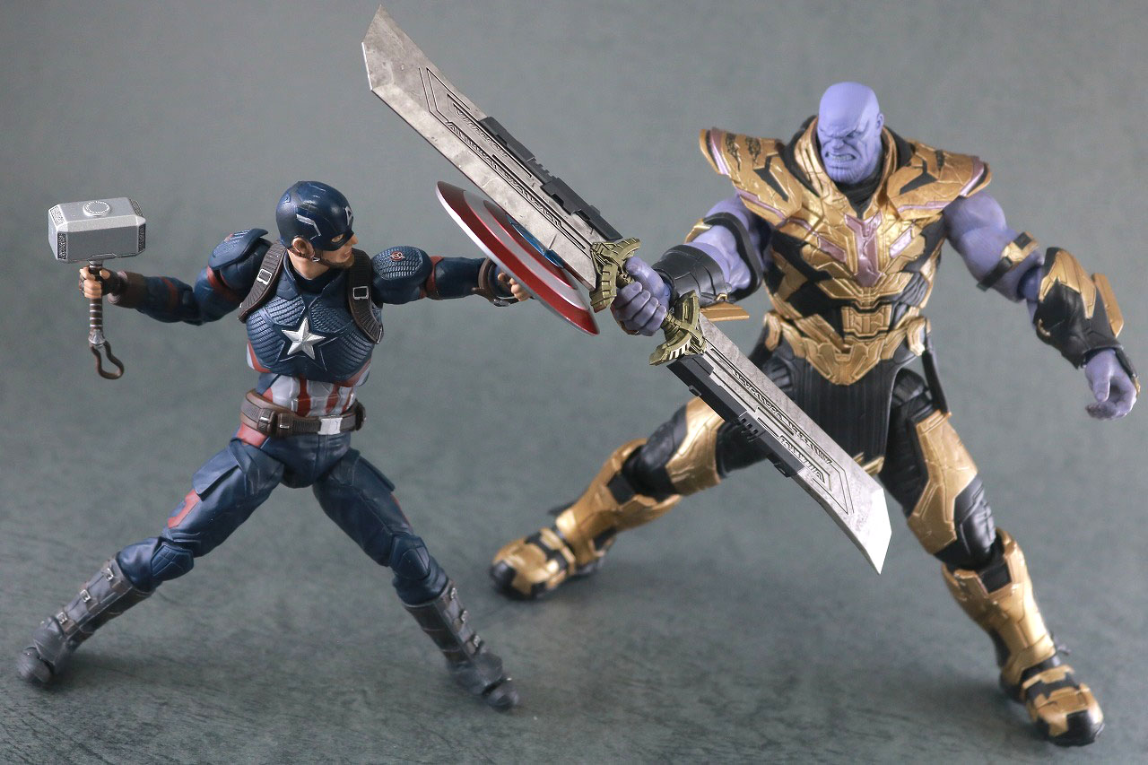 MAFEX　マフェックス　キャプテンアメリカ　アベンジャーズ　エンドゲーム　レビュー　アクション　サノス